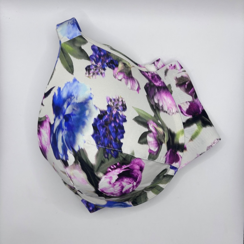Cacique Lighty Lined Full Coverage Bra Floral Sz 38F - Picture 1 of 7